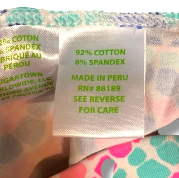 Lilly Pulitzer Maia Multi Tile Wave Knit Legging Size Largr 8-10 Girls Mosiac - Picture 3 of 9